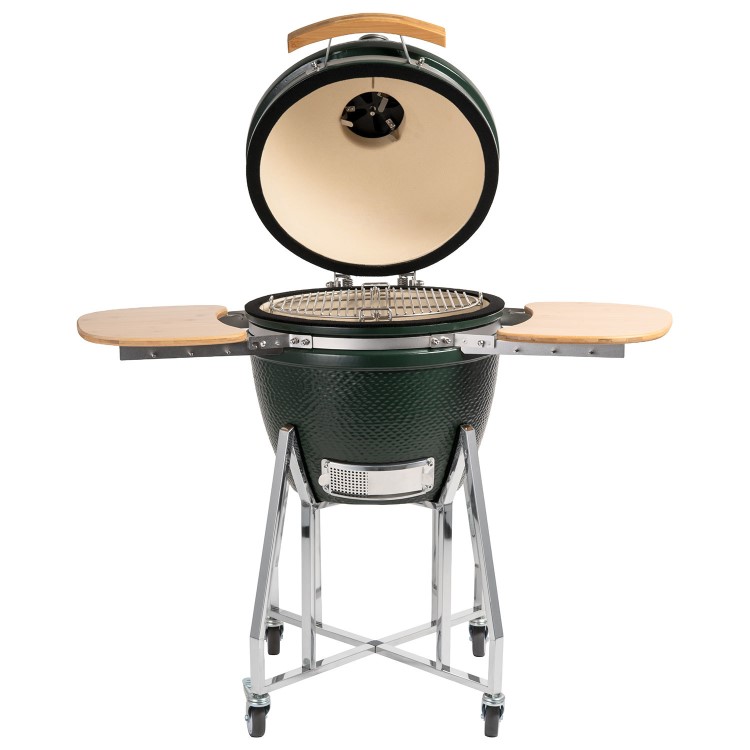 Boss Grill The Egg - 18 Inch Ceramic Kamado Style Charcoal Egg BBQ Grill - Green