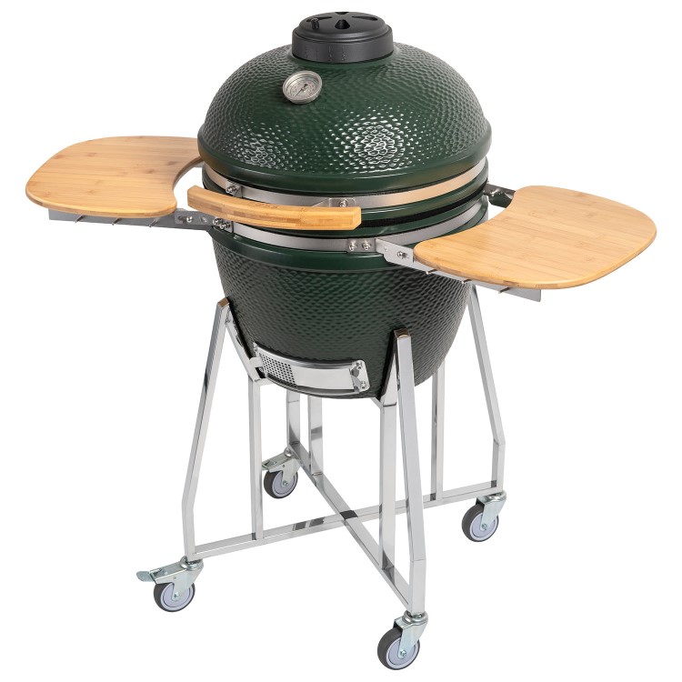 Boss Grill The Egg - 18 Inch Ceramic Kamado Style Charcoal Egg BBQ Grill - Green