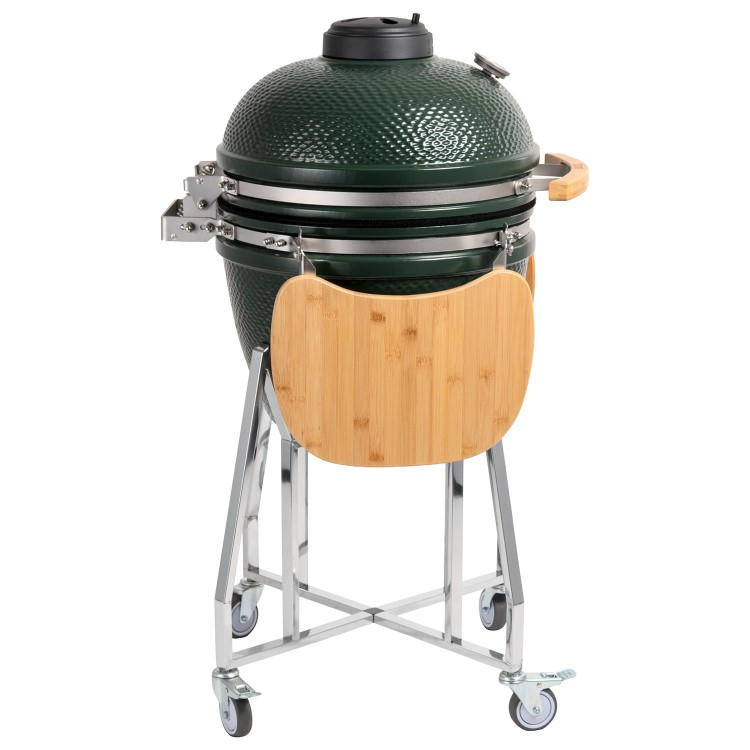 Boss Grill The Egg - 18 Inch Ceramic Kamado Style Charcoal Egg BBQ Grill - Green