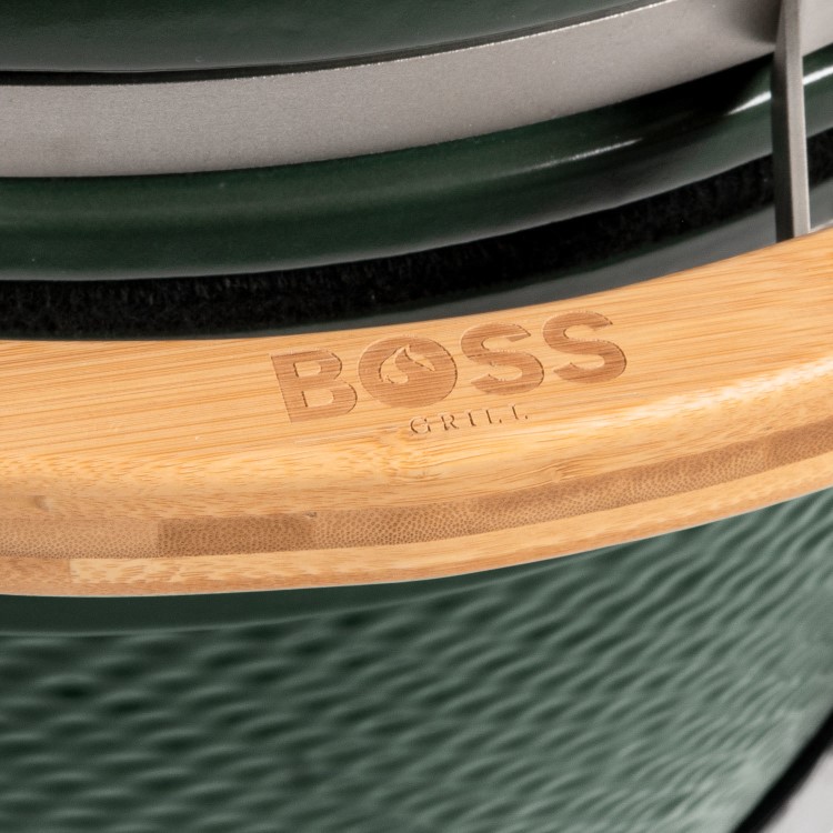 Boss Grill The Egg - 18 Inch Ceramic Kamado Style Charcoal Egg BBQ Grill - Green