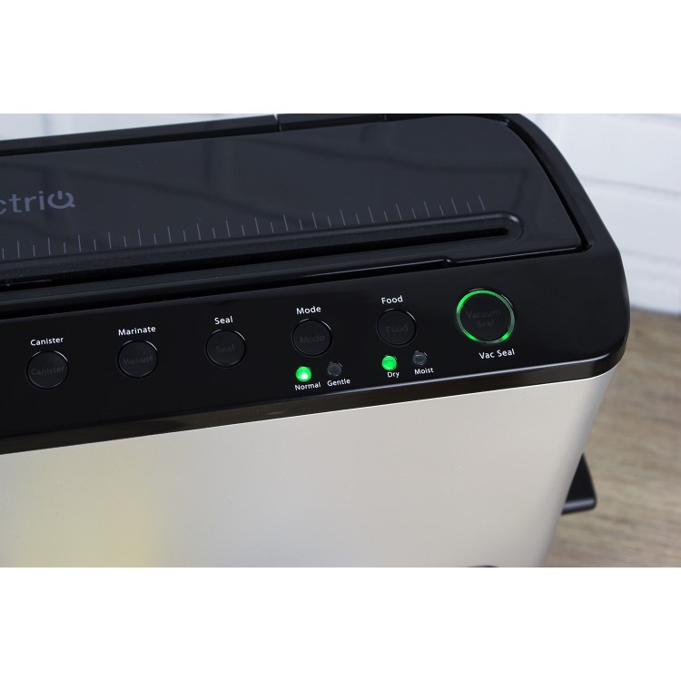 electriQ Food Saver Vacuum Sealer Machine with Roll Storage & Cutter  - Silver