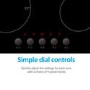 electriQ 60cm Induction Hob with Knob Controls - Plug and Play