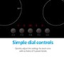 Refurbished electriQ EIQIND60KV2 60cm Induction Hob with Knob Controls Plug and Play