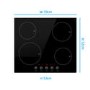 Refurbished electriQ EIQIND60KV2 60cm Induction Hob with Knob Controls Plug and Play