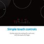 Refurbished electriQ EIQIND90 90cm 5 Zone Induction Hob Black