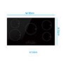 Refurbished electriQ EIQIND90 90cm 5 Zone Induction Hob Black