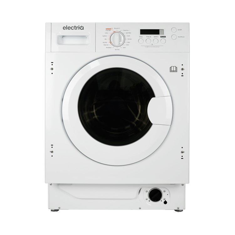 Refurbished electriQ EIQINTWD148 Integrated 8/6KG 1400 Spin Washer Dryer White
