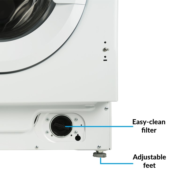 Refurbished electriQ EIQINTWM147 Integrated 7KG 1400 Spin Washing Machine
