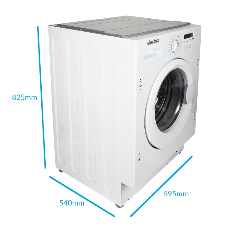 Refurbished electriQ EIQINTWM147 Integrated 7KG 1400 Spin Washing Machine