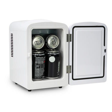 electriQ 4L Hot and Cold Portable Mini Fridge with 12V Car Adapter - White 