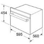 GRADE A1 - ElectriQ 44 litre  Built-In Combination Microwave Oven in Stainless Steel