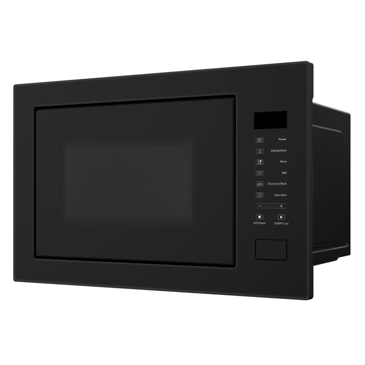 electriQ 25L Built-In Microwave with Grill - Black
