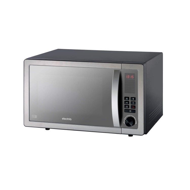 GRADE A3 - ElectriQ 25 L Combination Freestanding Digital 900w Microwave Oven Black and Stainless Steel