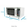 electriQ 1000W 25L Programmable Commercial Kitchen Freestanding Microwave for Catering
