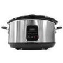 electriQ 6.2L Slow Cooker with Digital LED Display & Cool Touch Handles - Stainless Steel 