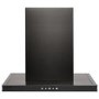 electriQ 60cm Slimline Cooker Hood with Slim Depth - Black Stainless Steel