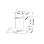 electriQ 90cm Slimline Cooker Hood with Touch Controls and High Extraction Rate - Black