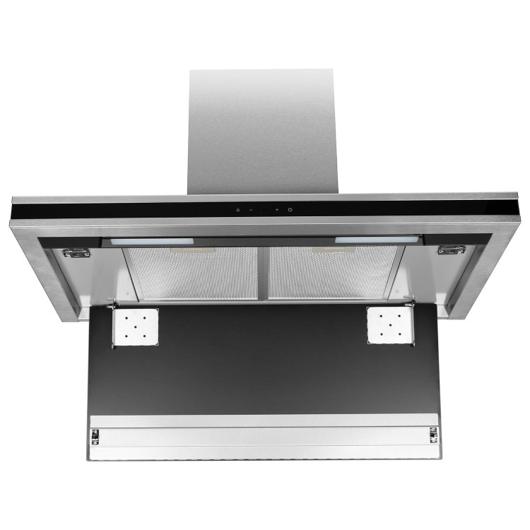 Refurbished electriQ EIQSLIM90LEDMAX 90cm Slimline Touch Cooker Hood Stainless Steel