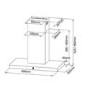 Refurbished electriQ EIQSLIM90LEDMAX 90cm Slimline Touch Cooker Hood Stainless Steel