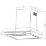 Refurbished electriQ EIQSLIM90LED 90cm Slimline Chimney Hood Black 