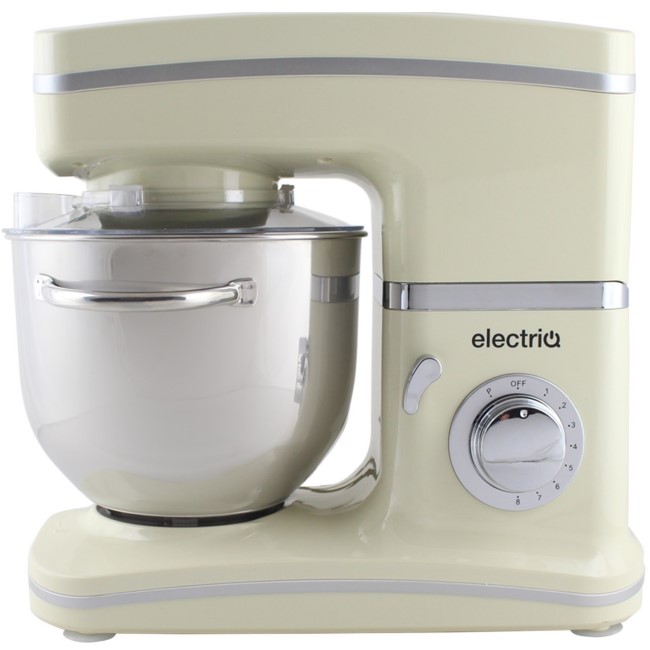 electriQ 5.2L 1500W Stand Mixer with 3 Mixing Attachments - Cream