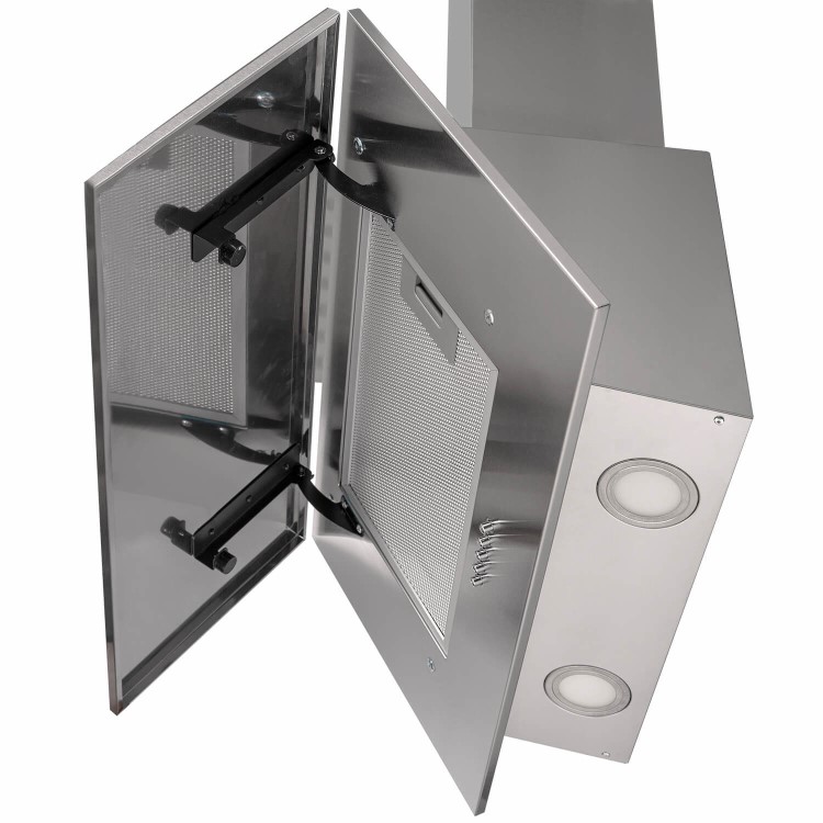 Refurbished electriQ EIQTMS60SS 60cm Chimney Cooker Hood Stainless Steel