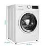 Refurbished electriQ EIQWM12KG Freestanding 12KG 1400 Spin Washing Machine White