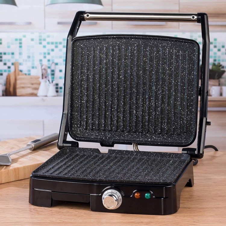 Salter EK2003MG Megastone XL Health Grill & Panini Maker - Stainless Steel