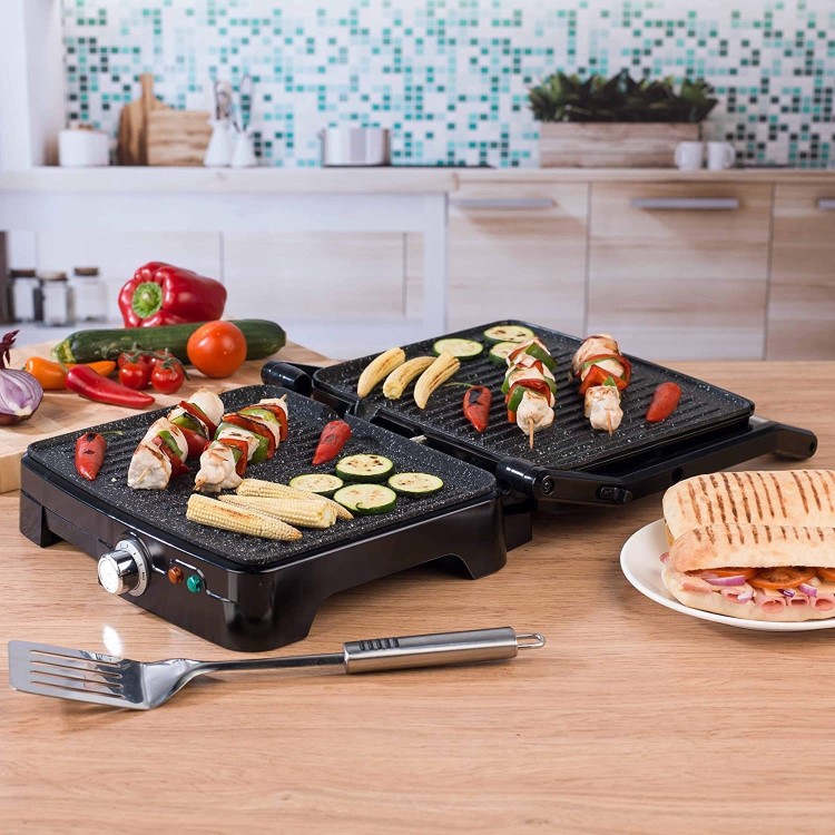 Salter EK2003MG Megastone XL Health Grill & Panini Maker - Stainless Steel