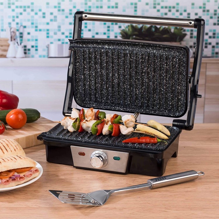 Salter EK2132MG Megastone Health Grill & Panini Maker - Stainless Steel