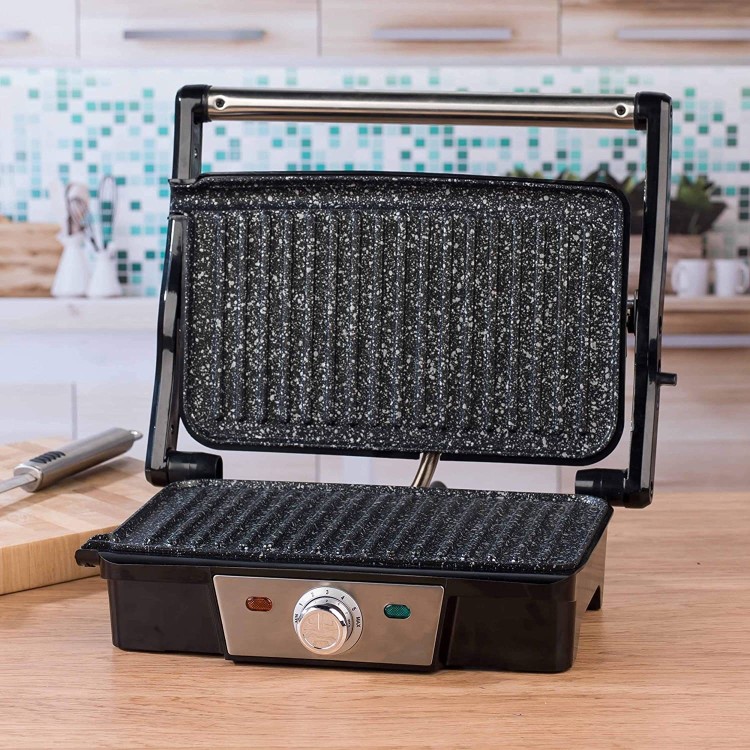 Salter EK2132MG Megastone Health Grill & Panini Maker - Stainless Steel