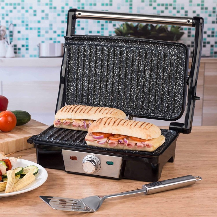 Salter EK2132MG Megastone Health Grill & Panini Maker - Stainless Steel