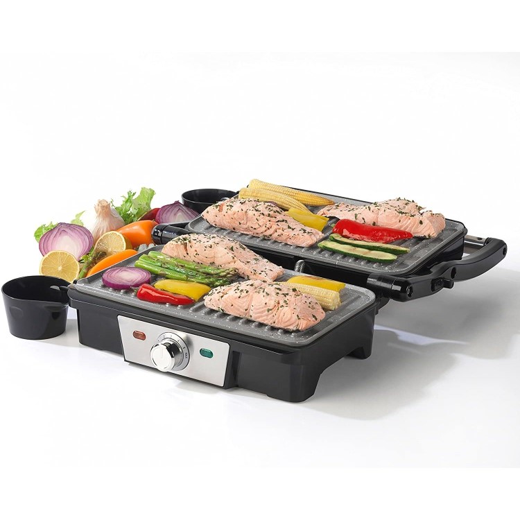 Salter EK2132MG Megastone Health Grill & Panini Maker - Stainless Steel