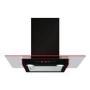 Refurbished CDA EKN70BL 70cm Flat Glass with Edge Lighting Chimney Cooker Hood