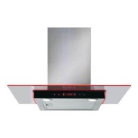 CDA 70cm Flat Glass Chimney Hood with LED Edge Lighting - Stainless Steel
