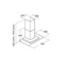 CDA 70cm Flat Glass Chimney Hood with LED Edge Lighting - Stainless Steel