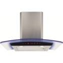 EKP60SS CDA 60cm Curved Glass Chimney Hood with LED Edge Lighting - Stainless Steel