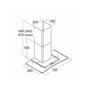 CDA 70cm Curved Glass Chimney Hood with LED Edge Lighting - Stainless Steel