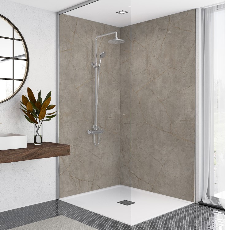 ALMOST PERFECT - Gold Stone Wall Panel 600mm with Tongue and Groove - Mermaid