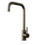 Single Lever Antique Brass Monobloc Square Spout Kitchen Mixer Tap - Enza Elwood
