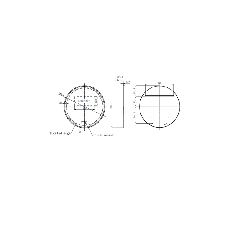 GRADE A1 - Black Sliding Bathroom Mirror Cabinet with Lights 600 x 600mm - Elara