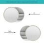 GRADE A1 - Brass Sliding Mirrored Bathroom Cabinet with Lights 600 x 600mm - Elara