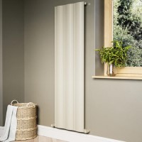 Beige Vertical Wave Designer Single Panel Radiator 1600 x 490mm - Elbrus