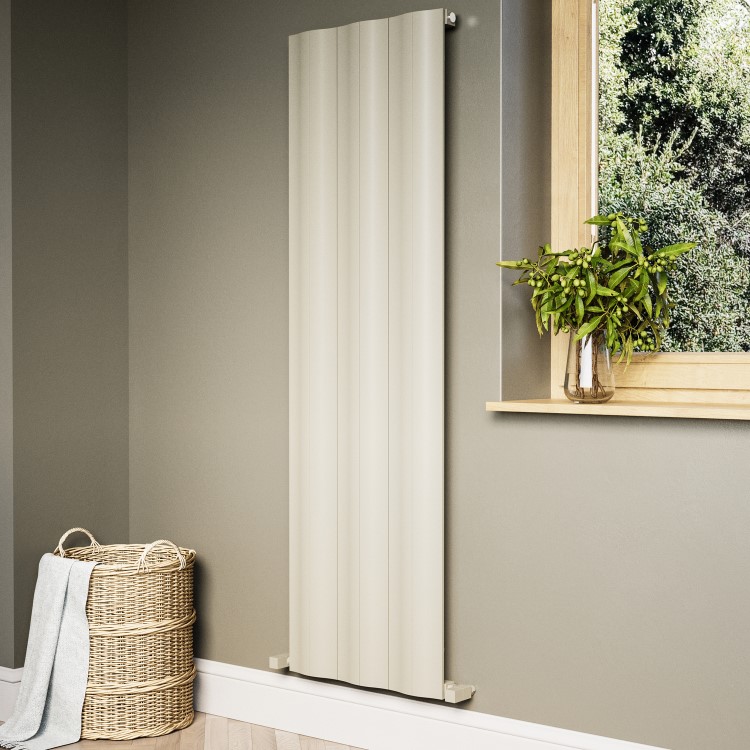 ALMOST PERFECT - Vertical Beige Wave Radiator 1600x486mm -Elbrus
