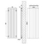 Beige Vertical Wave Designer Single Panel Radiator 1600 x 490mm - Elbrus