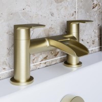 ONLY OPENED - Brushed Brass Bath Mixer Tap - Elina