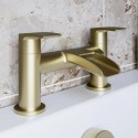 ELBBBATHF Brushed Brass Bath Mixer Tap - Elina