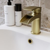 ONLY OPENED - Brushed Brass Mono Basin Mixer Tap - Elina