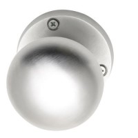 Internal Silver Satin Chrome Bathroom Knob Door Handle with Lock, Latch and Hinges Pack - 75mm Latch - Elbe - XL Joinery