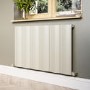 Beige Horizontal Wave Designer Single Panel Radiator 600 x 970 - Elbrus